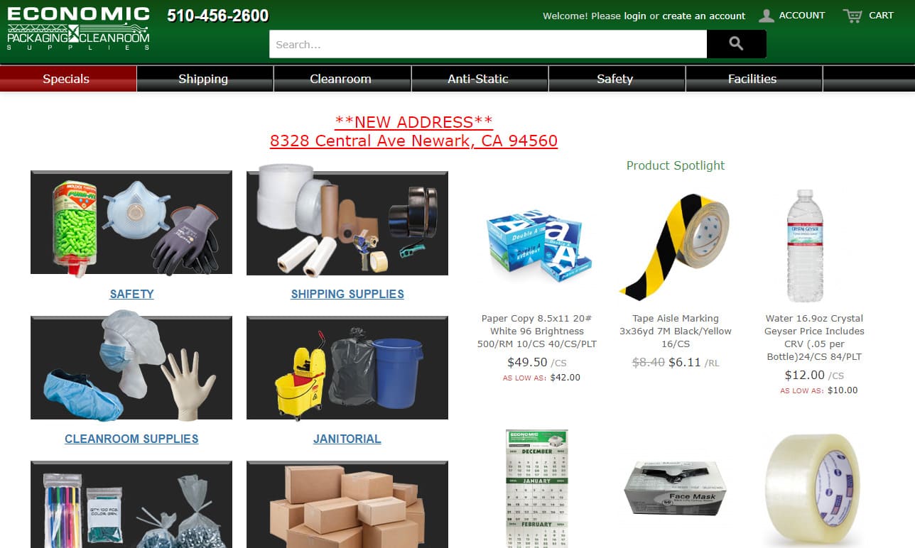 Economic Packaging & Cleanroom Supplies