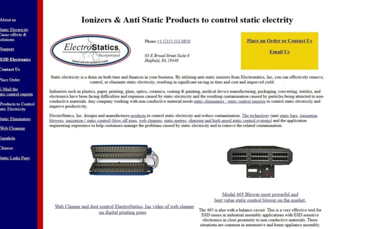 ElectroStatics, Inc.